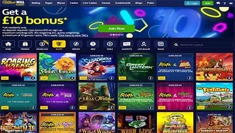 William Hill Casino mobile gaming interface